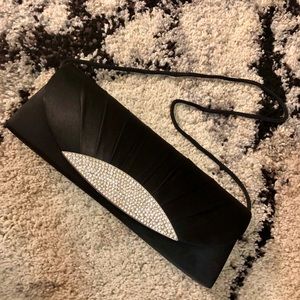 Dressy Black Satin Clutch